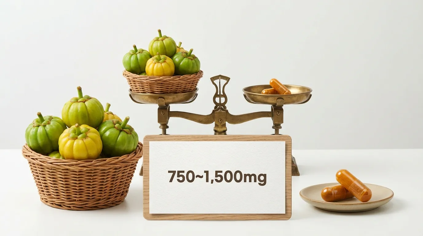 가르시니아 섭취량 인포그래픽