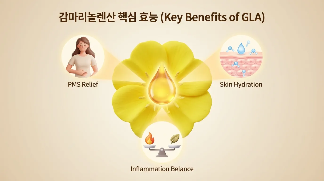 감마리놀렌산과 달맞이꽃종자유 인포그래픽