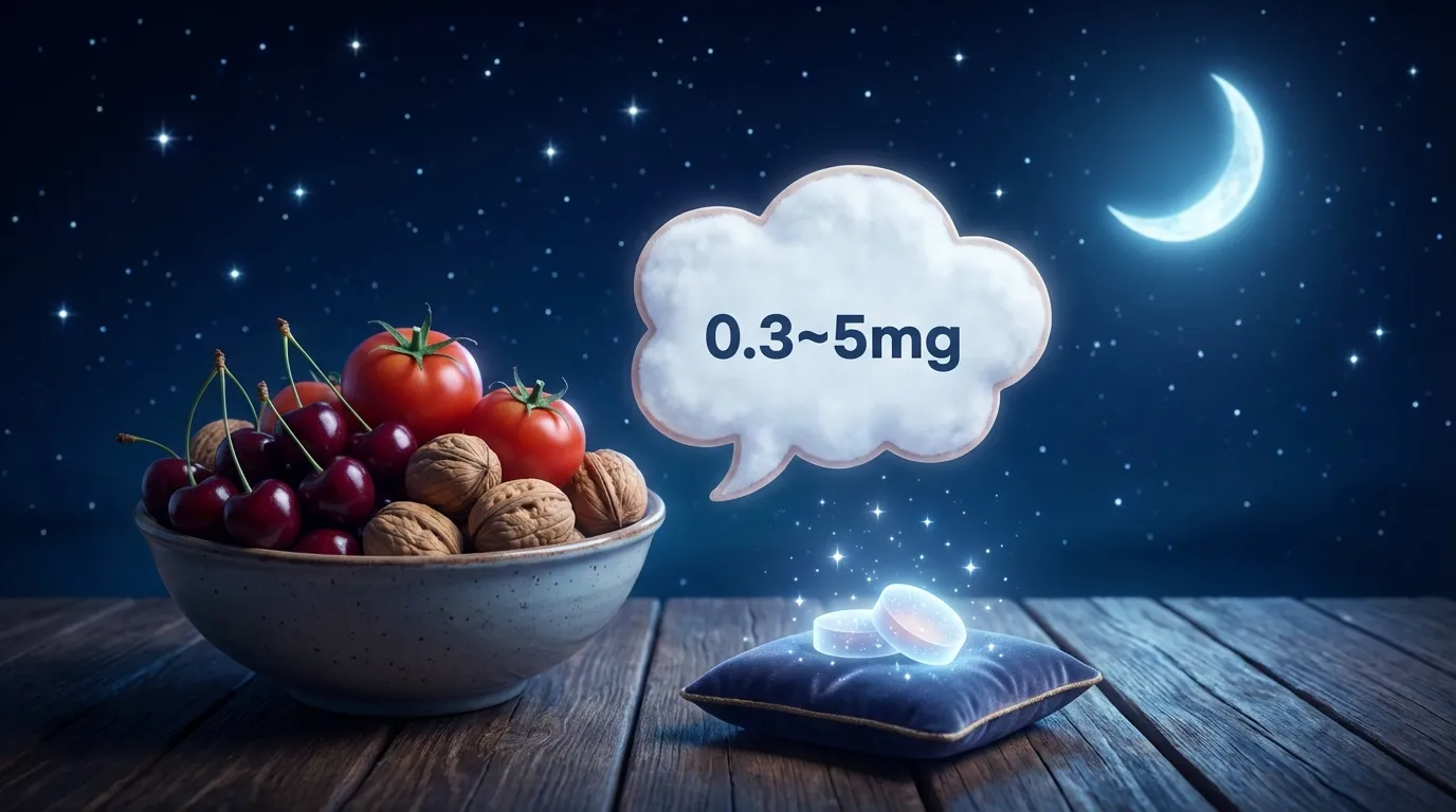 멜라토닌 섭취량 인포그래픽