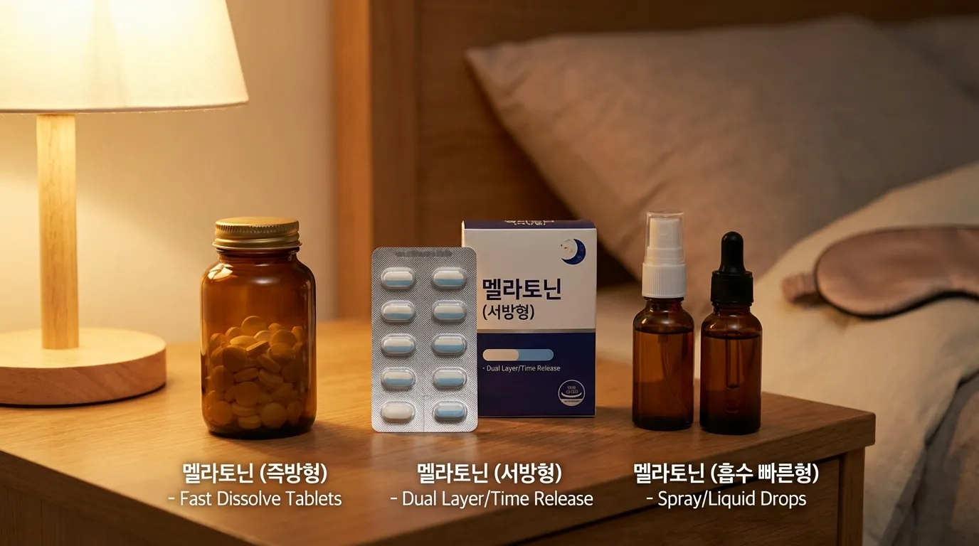 멜라토닌 영양제 형태 인포그래픽