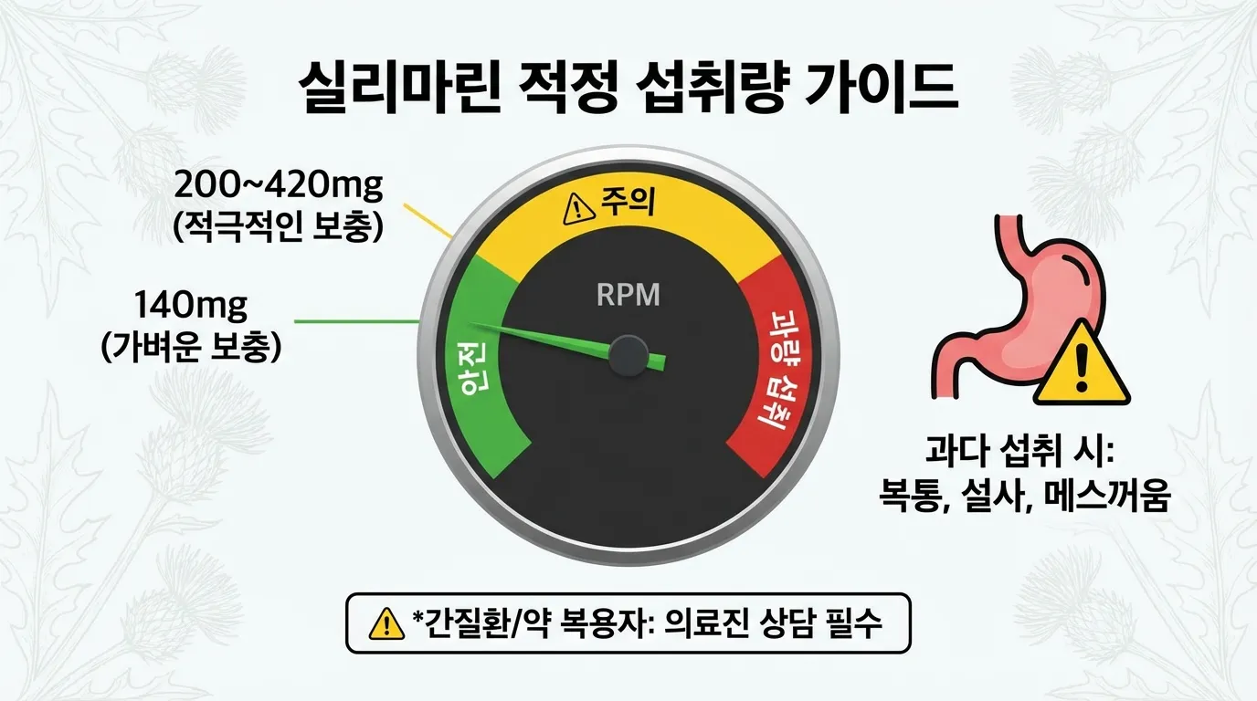 밀크씨슬 안전 섭취 인포그래픽