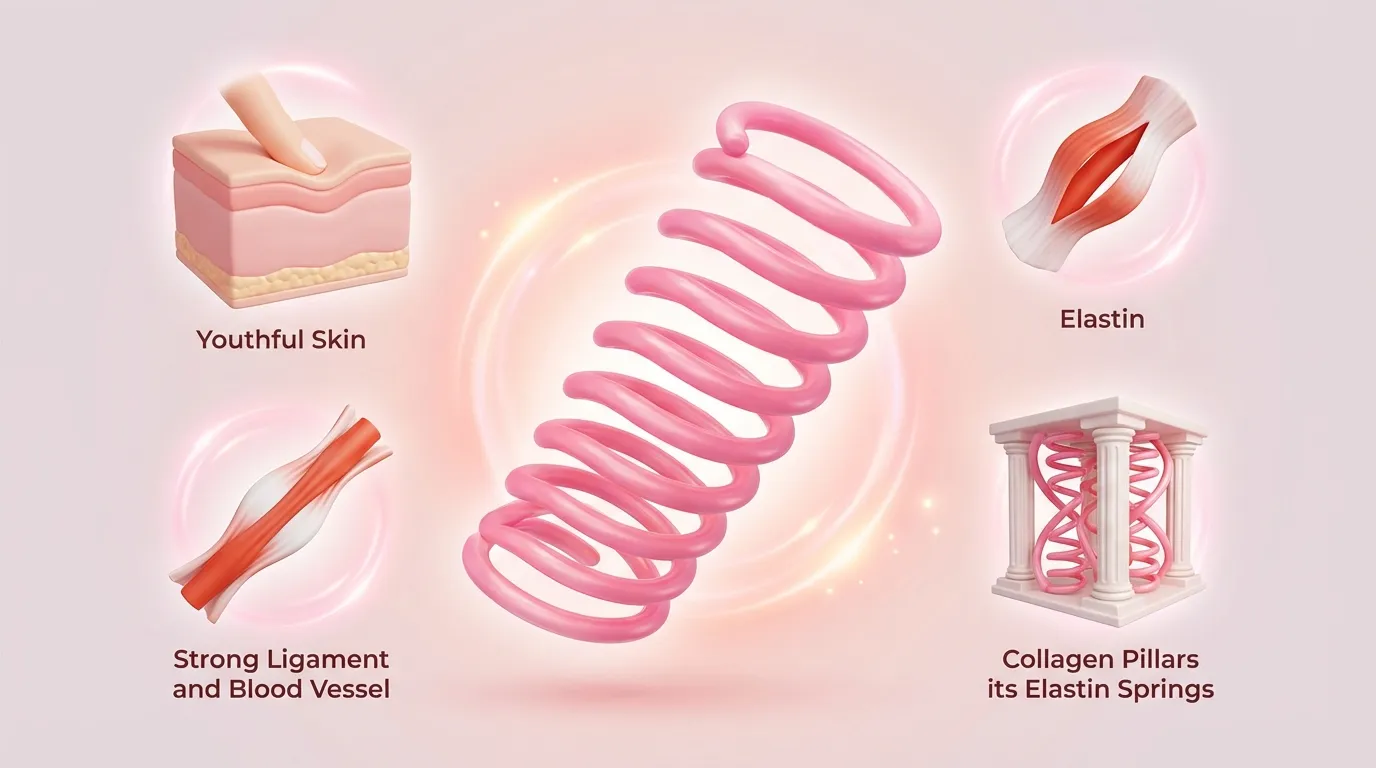 엘라스틴과 피부 탄력 인포그래픽